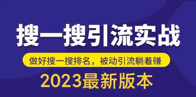 自己花980买的，公众号搜一搜引流实训课（外面没有）日引200+