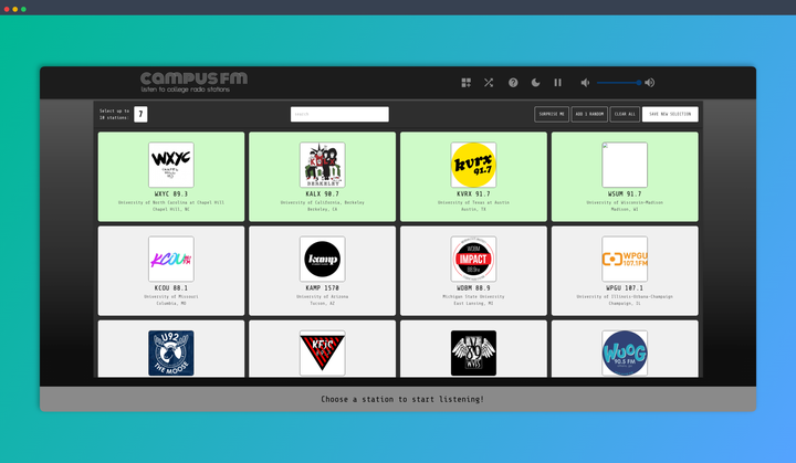 Campus FM：一个汇集全球各地大学校园电台的网站，轻松访问和收听来自不同国家、不同大学的电台节目