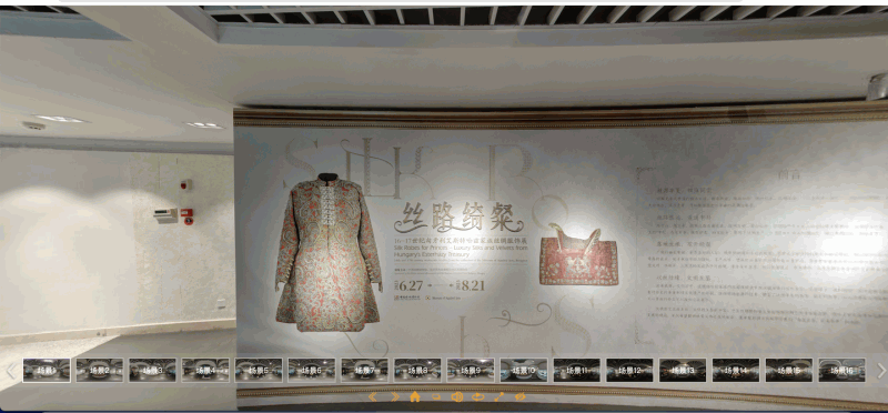 中国丝绸博物馆：云展馆提供线上展览、虚拟导览、高清文物图像等功能，足不出户就能欣赏到精美的丝绸文物和展览