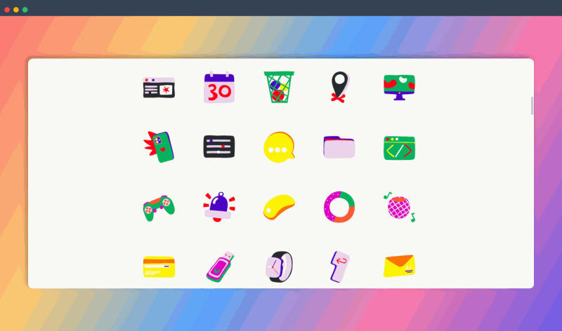 Open Stickers：免费精美插画贴纸的网站，可在个人或商业项目中随意使用，直接复制 SVG 代码或下载 PNG/SVG 文件
