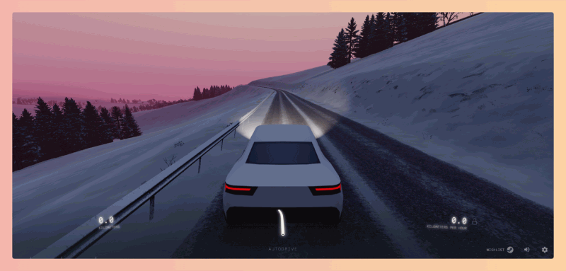 Slow Roads：一款免费的在线开车游戏，让你在各种美丽的风景中放松身心，可以选择手动驾驶或自动驾驶