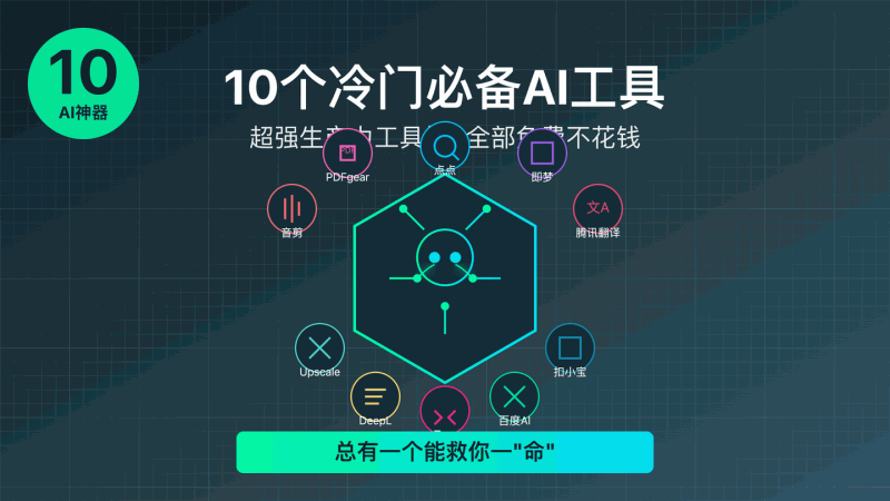 别只会用DeepSeek了!这10个AI冷门工具,剪音频、润色文案、翻译、PDF、抠图全搞定,全免费还贼香