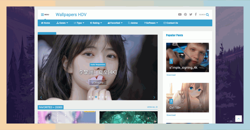 WallpaperHDV：一个提供丰富动态视频壁纸的网站，让你的桌面瞬间焕发活力，简单下载并轻松导入Wallpaper Engine