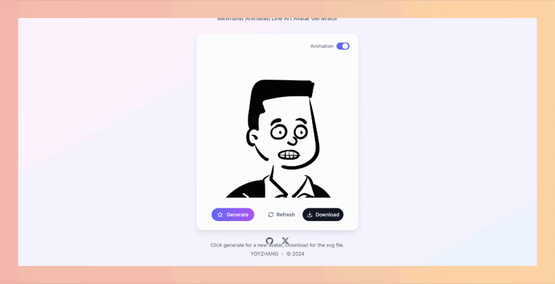Animate Avatar:动画头像生成器,轻松制作个性化动态头像,可以将动画以SVG格式导出,免费又好玩!