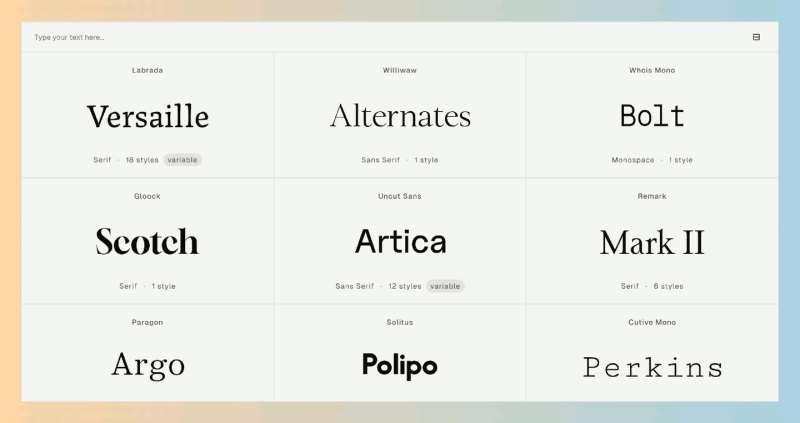 Best Free Fonts:一个提供196种免费字体的网站,包括衬线、无衬线、手写等多种风格,轻松找到适合自己设计的字体