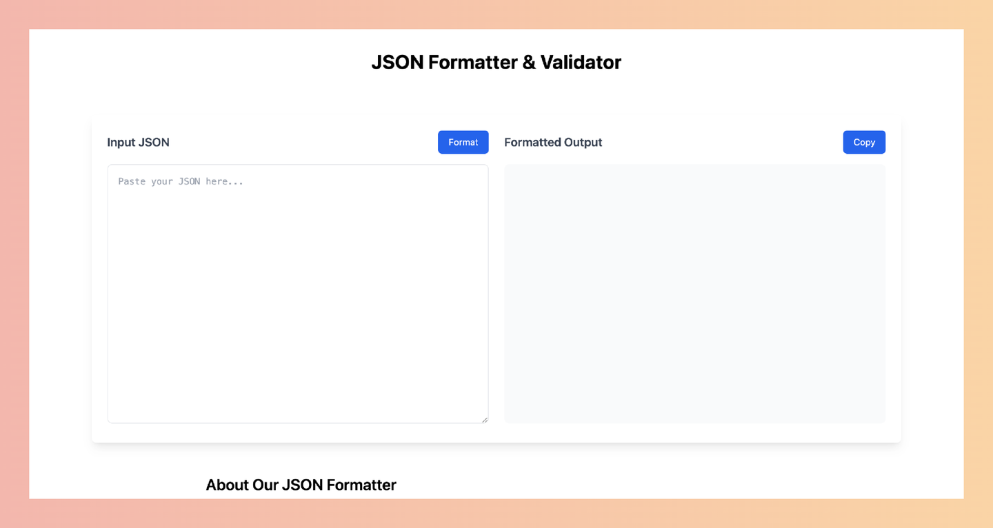 HQ JSON Formatter：免费的在线JSON工具，一键格式化、语法验证和颜色高亮，轻松快速处理和美化JSON数据