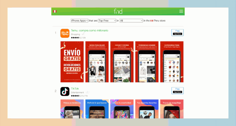fnd.io：一个App Store第三方网站，可查看来自全球各个地区的各种应用与排行榜