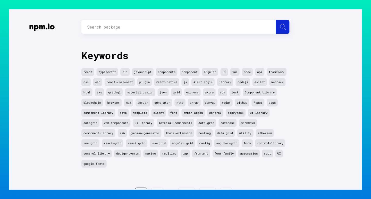 npm.io：简洁高效的NPM包搜索引擎