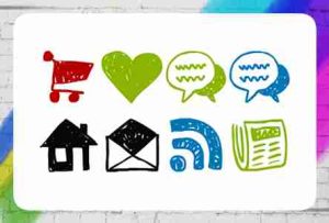 一组常用的网页涂鸦风格的PNG图标元素-无尽资源，尽在掌握